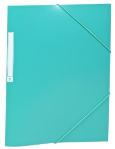 PAQ 10 CARPETAS GOMAS SOLAPAS Fº VERDE PP OPACA CARCHIVO